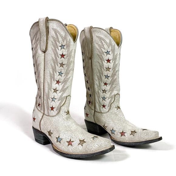 Old Gringo Shoes - Old Gringo Legacy White Star Western Boots